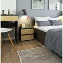 Noční stolek CL2 2SZ CLP grafitová šedá/dub artisan