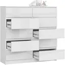 Komoda K120 10SZ bílá/bílý lesk