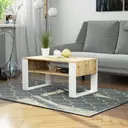 Konferenční stolek Domi dub artisan/bílá