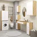 Koupelnová skříňka FIN Sloupek 30 2D 140cm Artisan / Bílá