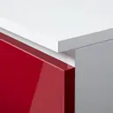 Komoda K160 10SZ bílá/červený lesk