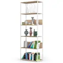 Kovový regál Loft 70 cm bílá/dub sonoma