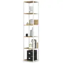 Kovový regál Loft 40 cm bílá/dub artisan