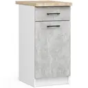Kuchyňská skříňka Olivia S40 SZ1 bílá/beton