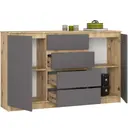 Komoda K160 2D4SZ dub artisan/grafitová šedá