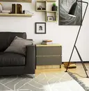 Noční stolek K60 2SZ CLP dub artisan/grafitová šedá