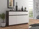 Komoda K140 3D3SZ wenge/bílá
