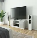 TV stolek K120 bílá/metalický lesk