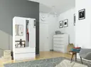 Šatní skříň S90 2D2SZ se zrcadlem bílá