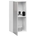 Závěsná kuchyňská skříňka Olivia W40 bílá/metalický lesk