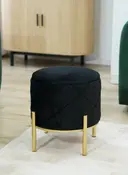 Taburet Savana zlatá/černá