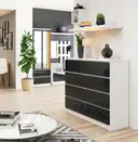 Komoda K120 8SZ bílá/grafitový lesk