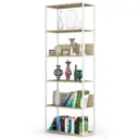 Kovový regál Loft 70 cm bílá/dub artisan