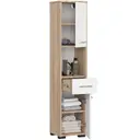 Koupelnová skříňka Fin 30 2D1SZ1W dub sonoma/bílá
