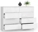 Komoda K140 8SZ bílá/bílý lesk