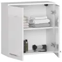 Koupelnová skříňka Fin W60 2D bílá/bílý lesk
