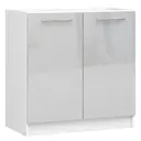 Kuchyňská skříňka Olivia S80 bílá/metalický lesk