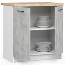 Kuchyňská skříňka Olivia S80 2D bílá/beton