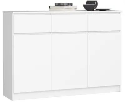 Komoda K140 3D3SZ bílá