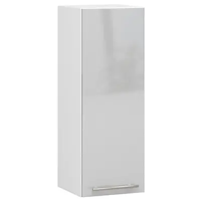 Závěsná kuchyňská skříňka Olivia W30 bílá/metalický lesk