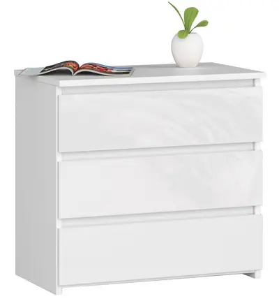 Komoda CL3 60 cm bílá/bílý lesk