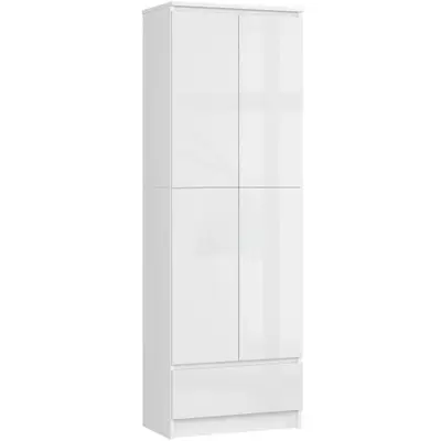 Regál R60 4D1SZ bílá/bílý lesk