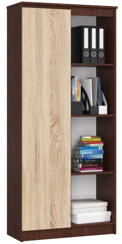 Regál R80 1D4P wenge/dub sonoma