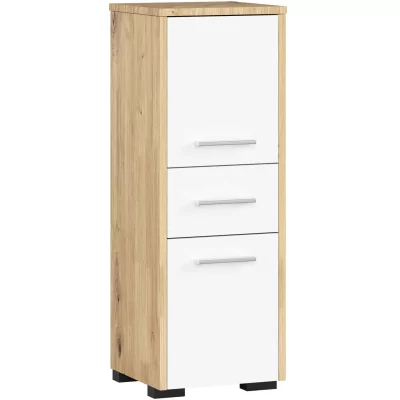 Koupelnová skříňka FIN Sloupek 30 2D 1SZ 85cm PK Dub Artisan / Bílá