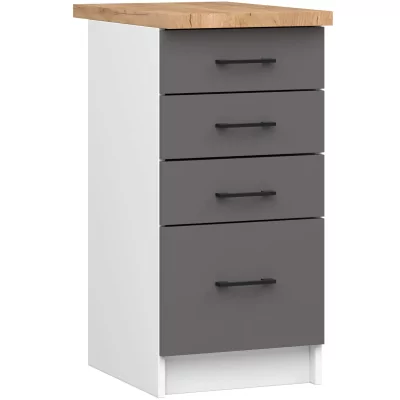 Kuchyňská skříňka Olivia S40 SZ4 bílá/grafitová šedá
