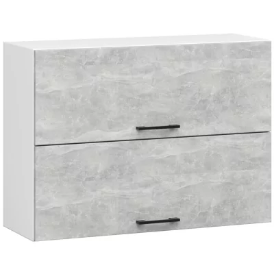 Závěsná kuchyňská skříňka Olivia W80 G2 H580 bílá/beton