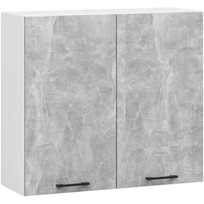 Závěsná kuchyňská skříňka Olivia W80 H720 bílá/beton
