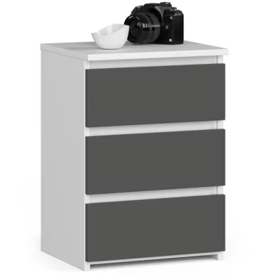 Komoda CL3/40 bílá/šedá