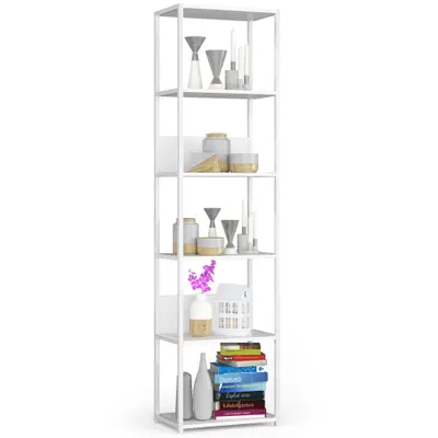Kovový regál Loft 50 cm bílá/bílá