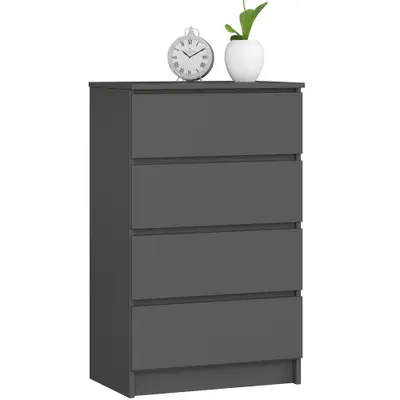 Komoda K60 4SZ grafitová šedá