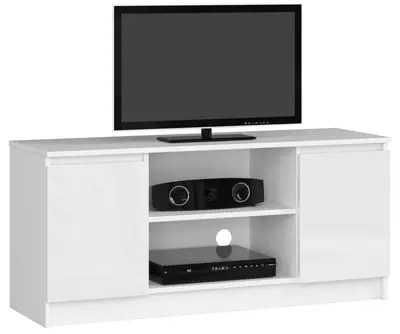 TV stolek K120 bílá/bílý lesk