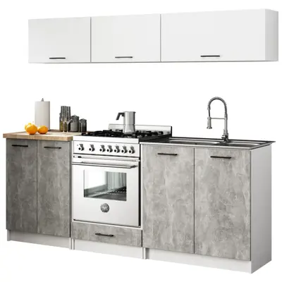 Kuchyňský set Olivia G1 2.0M bílá/beton