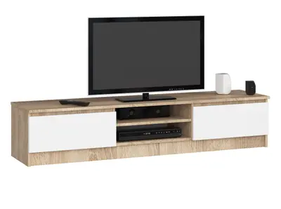 TV stolek K160 dub sonoma/bílá