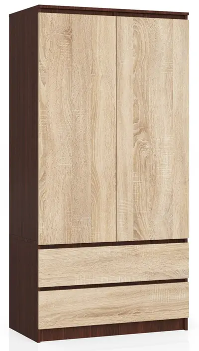 Šatní skříň S90 2D2SZ wenge/dub sonoma