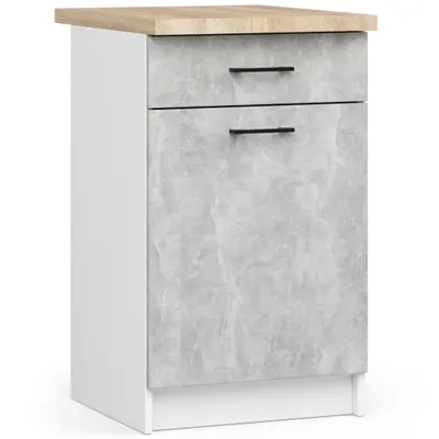 Kuchyňská skříňka Olivia S50 SZ1 bílá/beton
