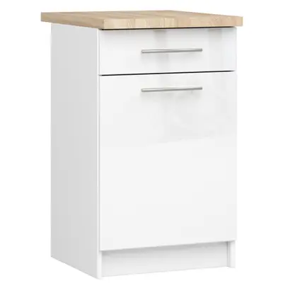 Kuchyňská skříňka Olivia S50 SZ1 bílá/bílý lesk