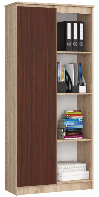 Regál R80 1D4P dub sonoma/wenge