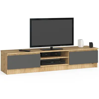 TV stolek K160 dub artisan/grafitová šedá