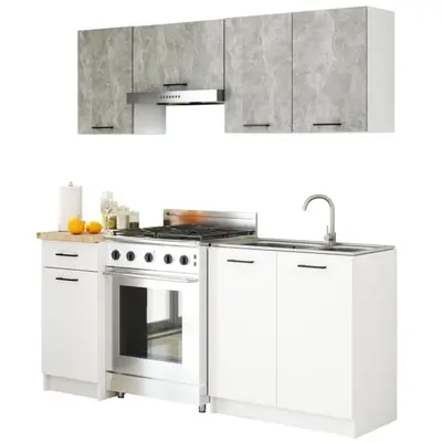 Kuchyňský set Olivia 1.8M beton/bílá