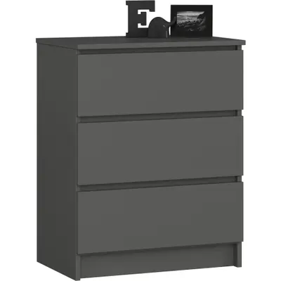 Komoda K60 3SZ grafitová šedá