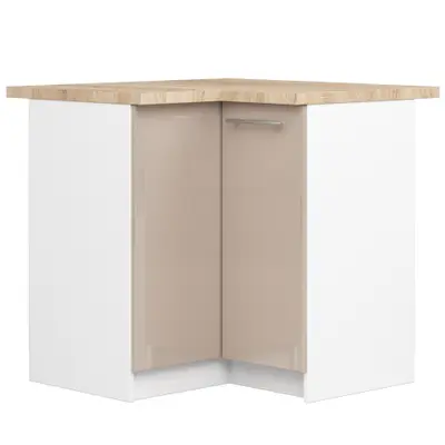 Kuchyňská skříňka Olivia S90/90 bílá/cappuccino lesk