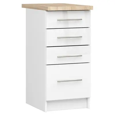Kuchyňská skříňka Olivia S40 SZ4 bílá/bílý lesk
