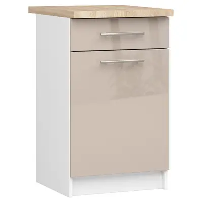 Kuchyňská skříňka Olivia S50 SZ1 bílá/cappuccino lesk