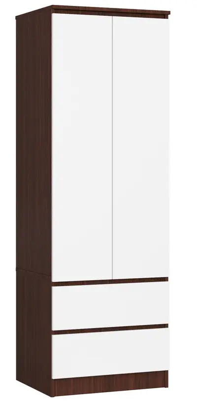 Šatní skříň Star S60 2D2SZ wenge/bílá
