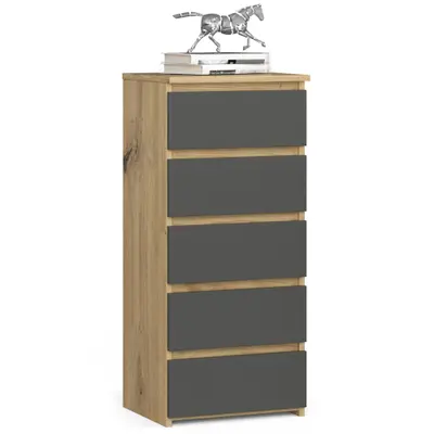 Komoda CL5 dub artisan/grafitová šedá