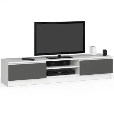 TV stolek K160 bílá/grafitová šedá